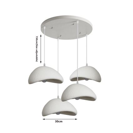 BRILAGI - Lampa wisząca na przewodzie WABI SABI 4xE27/60W/230V biała