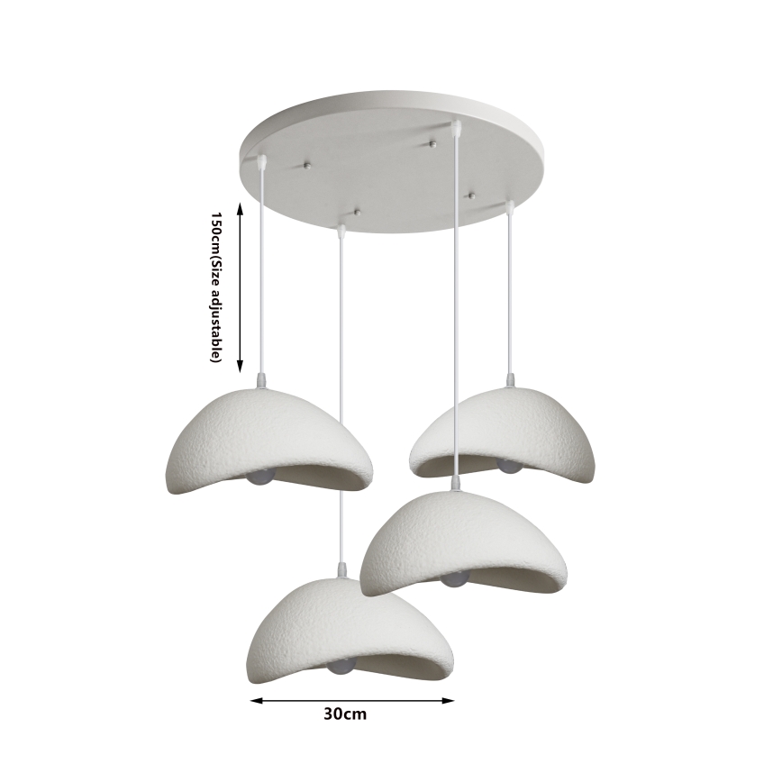 BRILAGI - Lampa wisząca na przewodzie WABI SABI 4xE27/60W/230V biała