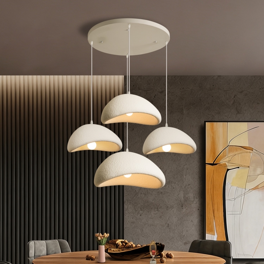 BRILAGI - Lampa wisząca na przewodzie WABI SABI 4xE27/60W/230V biała