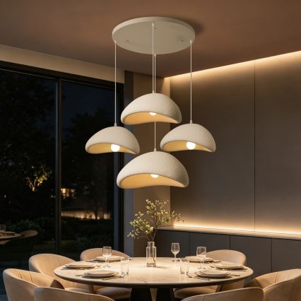 BRILAGI - Lampa wisząca na przewodzie WABI SABI 4xE27/60W/230V biała