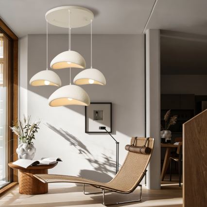 BRILAGI - Lampa wisząca na przewodzie WABI SABI 4xE27/60W/230V biała