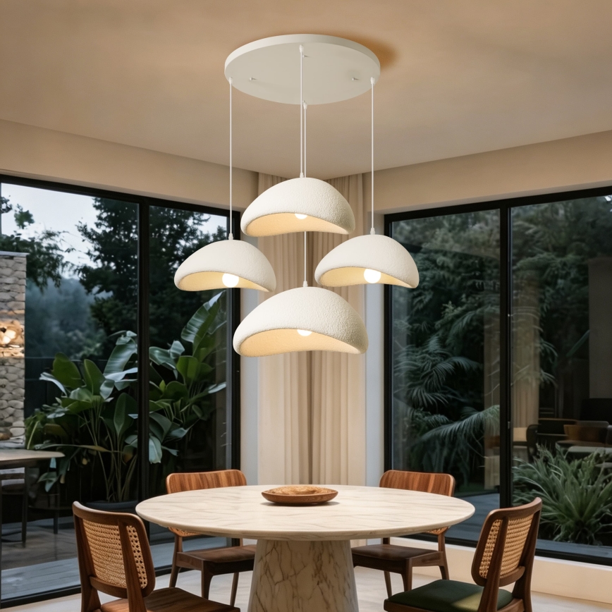 BRILAGI - Lampa wisząca na przewodzie WABI SABI 4xE27/60W/230V biała
