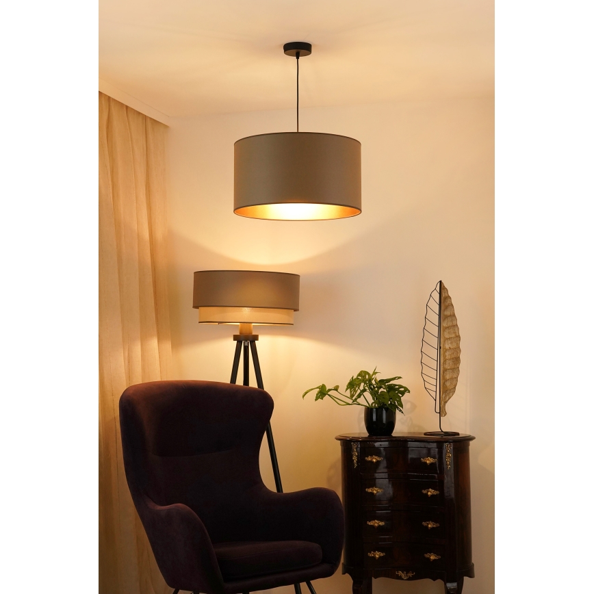 Brilagi - Lampa wisząca na linkach OREGON ROLLER VEGE 1xE27/15W/230V śr. 45 cm szara