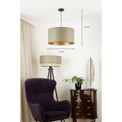 Brilagi - Lampa wisząca na linkach OREGON ROLLER VEGE 1xE27/15W/230V śr. 45 cm szara