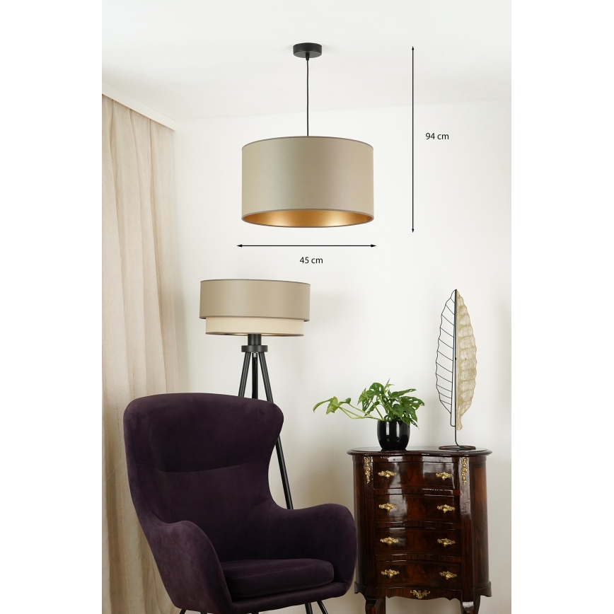 Brilagi - Lampa wisząca na linkach OREGON ROLLER VEGE 1xE27/15W/230V śr. 45 cm szara