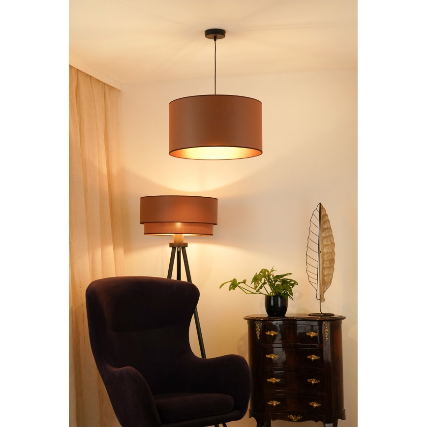 Brilagi - Lampa wisząca na linkach OREGON ROLLER VEGE 1xE27/15W/230V śr. 45 cm brązowa