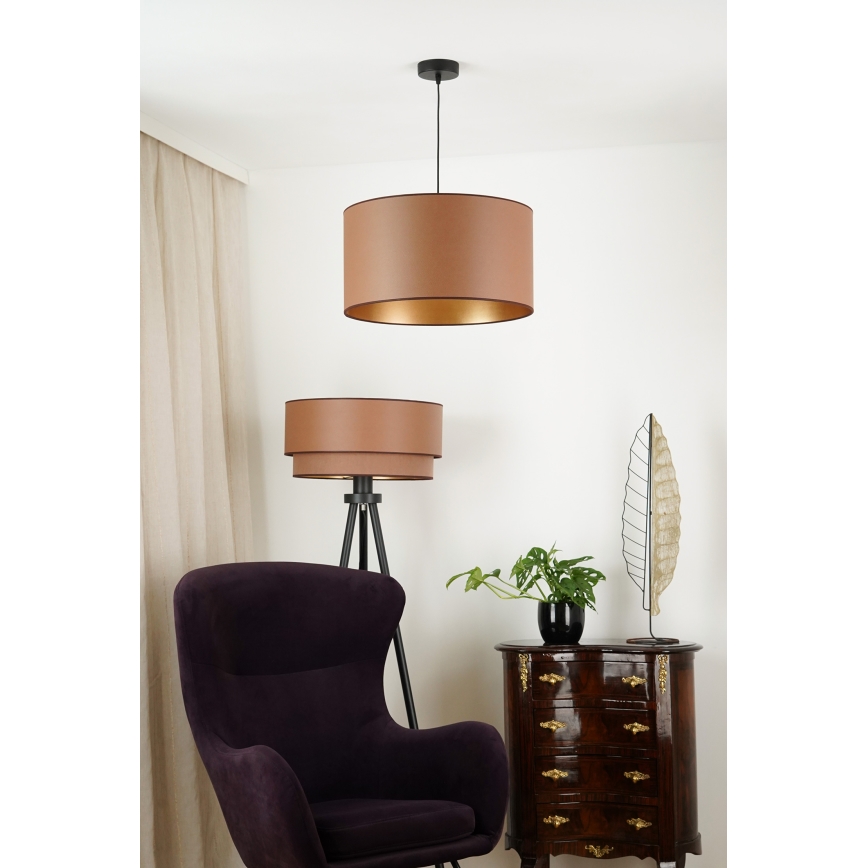 Brilagi - Lampa wisząca na linkach OREGON ROLLER VEGE 1xE27/15W/230V śr. 45 cm brązowa