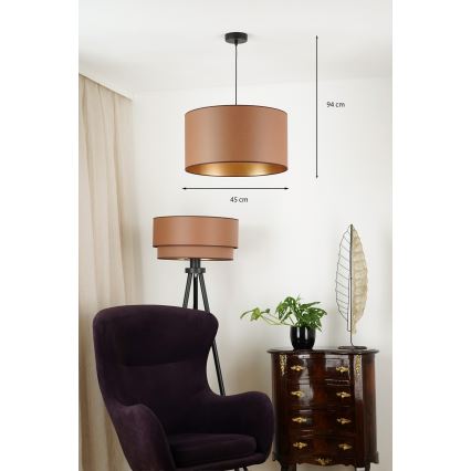 Brilagi - Lampa wisząca na linkach OREGON ROLLER VEGE 1xE27/15W/230V śr. 45 cm brązowa