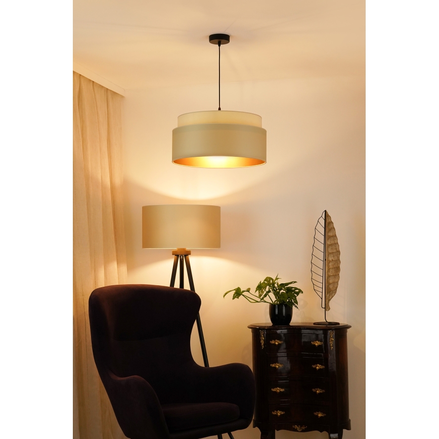 Brilagi - Lampa wisząca na linkach OREGON VEGE 1xE27/15W/230V śr. 45 cm beżowa