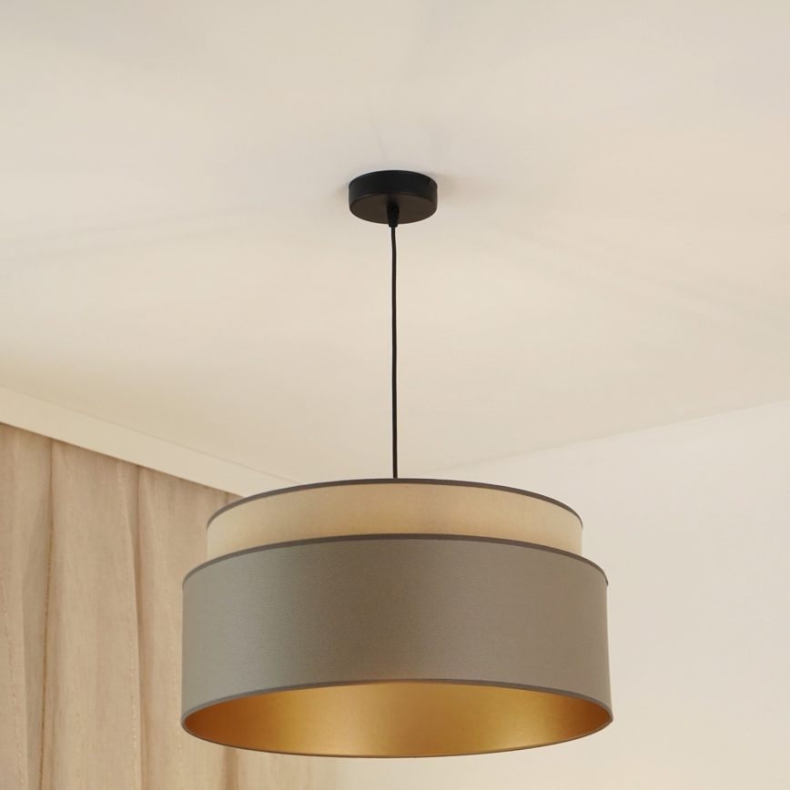 Brilagi - Lampa wisząca na linkach OREGON VEGE 1xE27/15W/230V śr. 45 cm szara