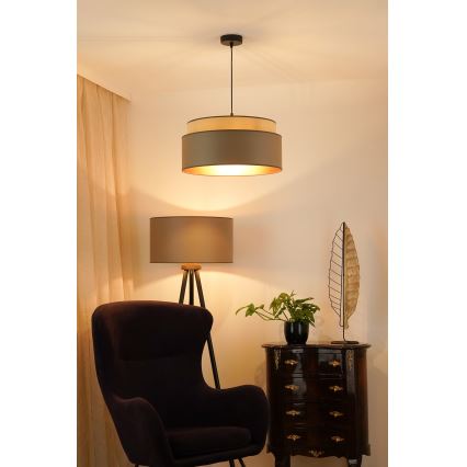 Brilagi - Lampa wisząca na linkach OREGON VEGE 1xE27/15W/230V śr. 45 cm szara