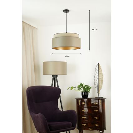 Brilagi - Lampa wisząca na linkach OREGON VEGE 1xE27/15W/230V śr. 45 cm szara