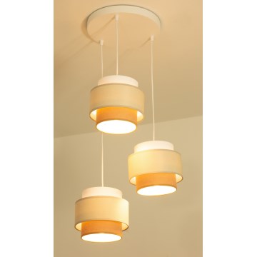 Brilagi - Lampa wisząca RESNA na przewodzie 3xE27/60W/230V śr. 45 cm kremowa/beżowa