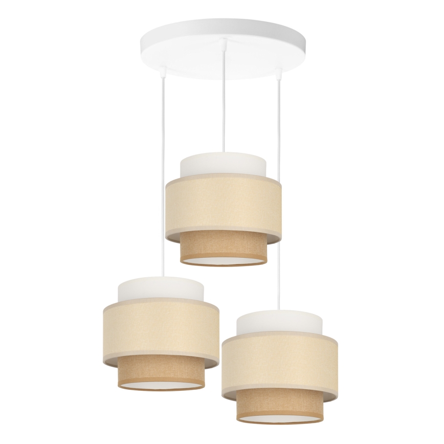 Brilagi - Lampa wisząca RESNA na przewodzie 3xE27/60W/230V śr. 45 cm kremowa/beżowa