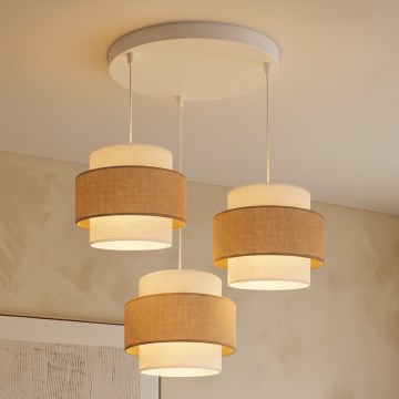 Brilagi - Lampa wisząca SPACE na przewodzie 3xE27/60W/230V śr. 40 cm beżowy/kremowy