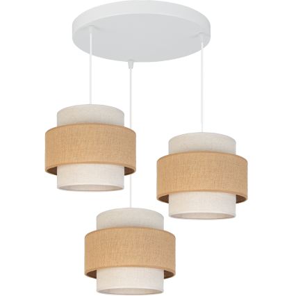 Brilagi - Lampa wisząca SPACE na przewodzie 3xE27/60W/230V śr. 40 cm beżowy/kremowy
