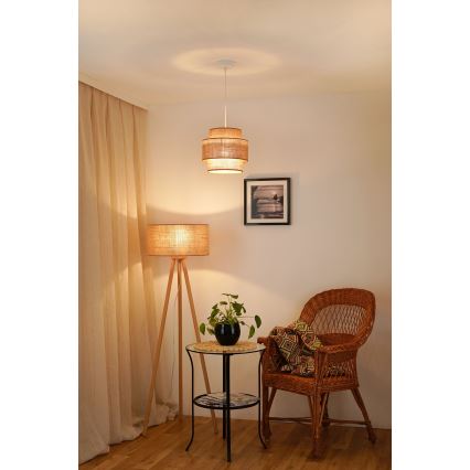 Brilagi - Lampa wisząca na linkach SPACE YUTE 1xE27/15W/230V śr. 25 cm beżowo-biała