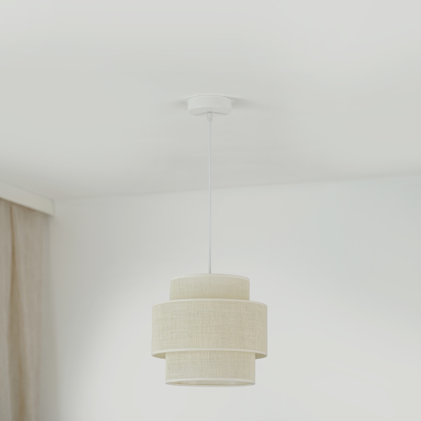 Brilagi - Lampa wisząca na linkach SPACE YUTE 1xE27/15W/230V śr. 25 cm kremowo-biała