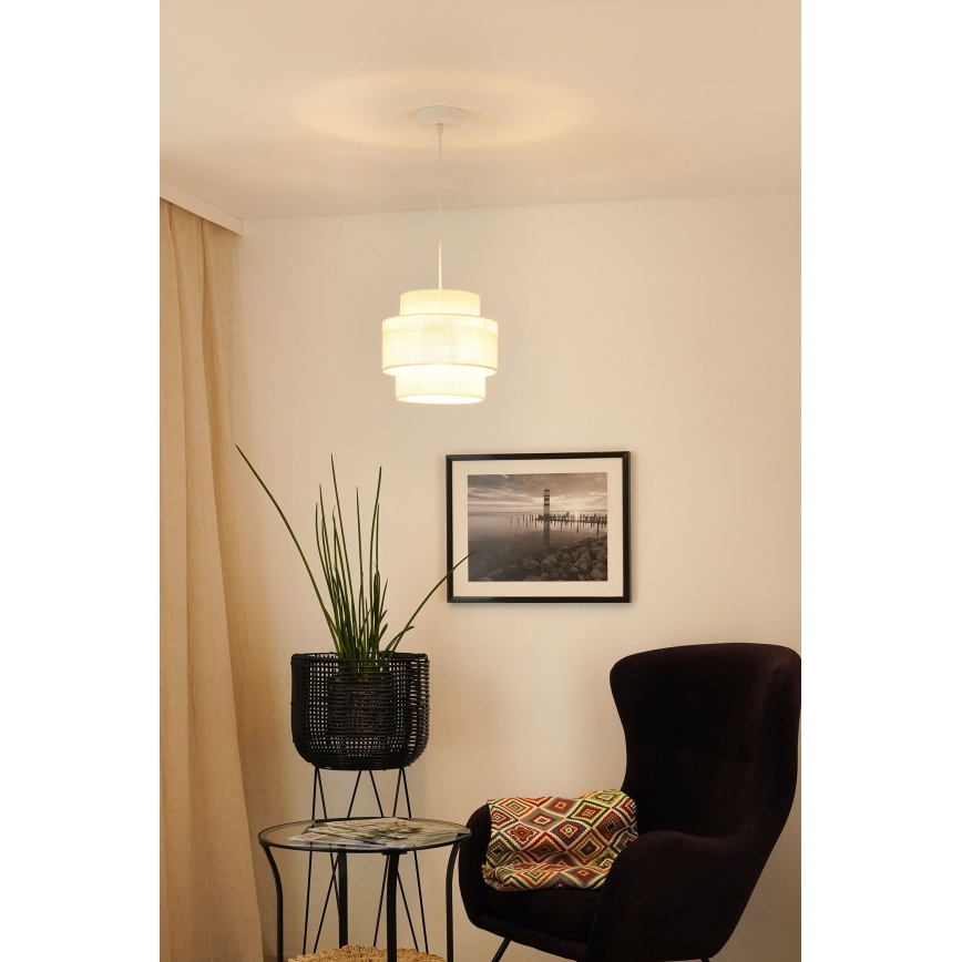 Brilagi - Lampa wisząca na linkach SPACE YUTE 1xE27/15W/230V śr. 25 cm kremowo-biała