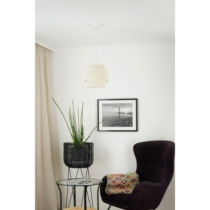 Brilagi - Lampa wisząca na linkach SPACE YUTE 1xE27/15W/230V śr. 25 cm kremowo-biała