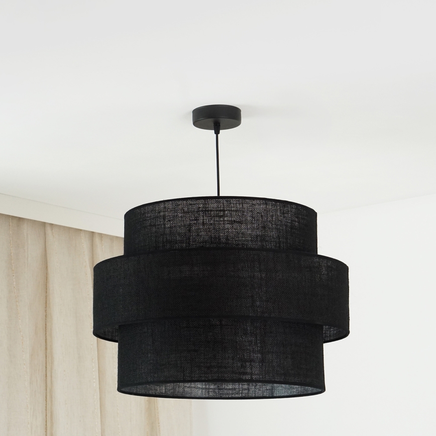 Brilagi - Lampa wisząca na linku SPACE YUTE 1xE27/15W/230V śr. 50 cm czarna