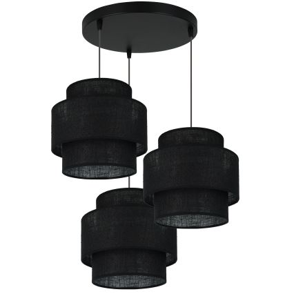 Brilagi - Lampa wisząca na linkach SPACE YUTE 3xE27/15W/230V czarna