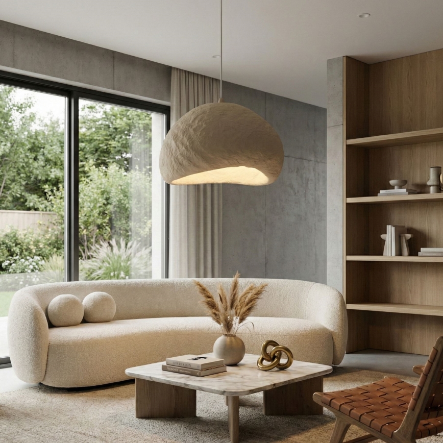 Brilagi - Lampa wisząca WABI SABI na lince 1xE27/40W/230V śr. 50 cm beżowa