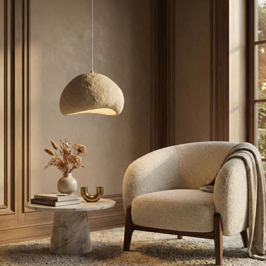 Brilagi - Lampa wisząca WABI SABI na lince 1xE27/40W/230V śr. 50 cm beżowa