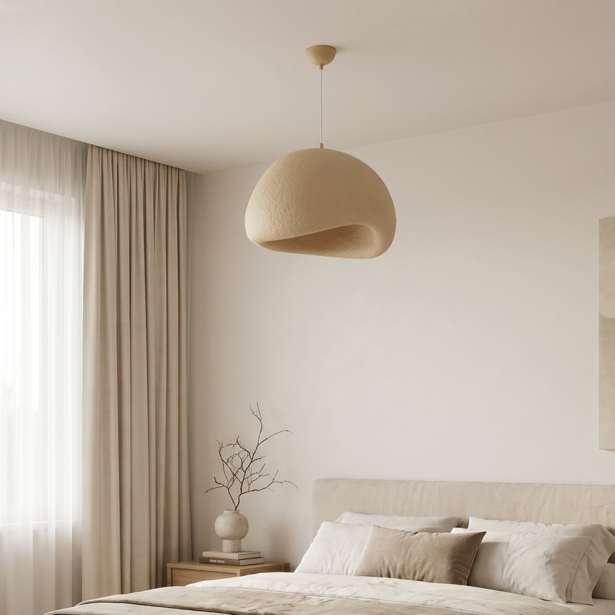 Brilagi - Lampa wisząca WABI SABI na lince 1xE27/40W/230V śr. 50 cm beżowa