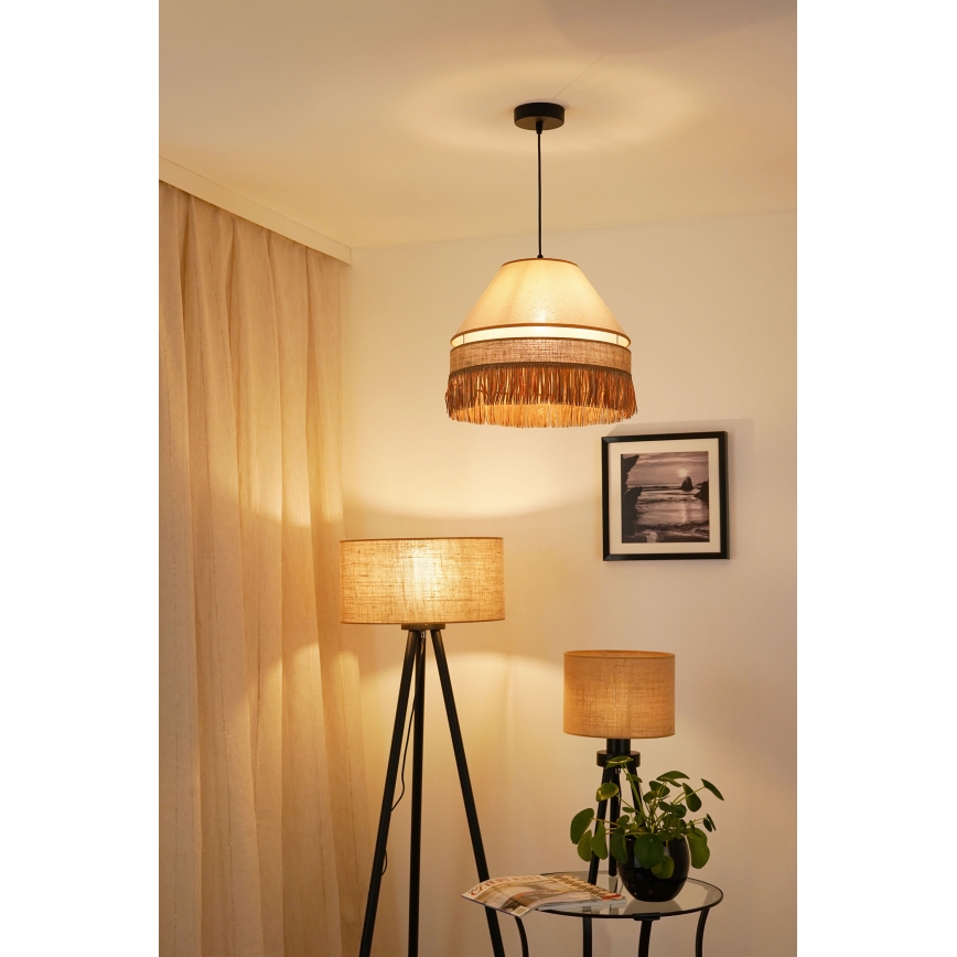Brilagi - Lampa wisząca na linkach WINNETOU AVIGNION 1xE27/15W/230V śr. 35 cm brązowo-kremowa