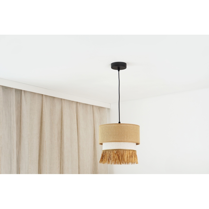 Brilagi - Lampa wisząca na linkach WINNETOU BOHO 1xE27/15W/230V śr. 25 cm brązowo-kremowa
