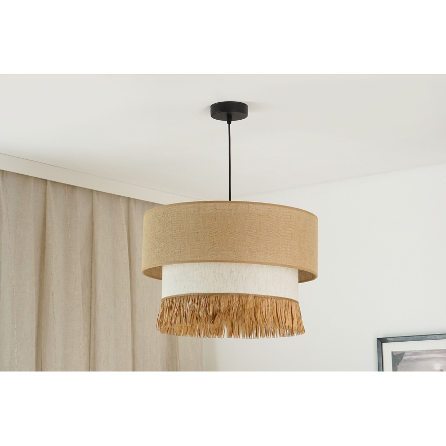 Brilagi - Lampa wisząca na linkach WINNETOU BOHO 1xE27/15W/230V śr. 45 cm brązowo-kremowa