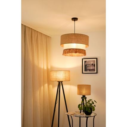 Brilagi - Lampa wisząca na linkach WINNETOU BOHO 1xE27/15W/230V śr. 45 cm brązowo-kremowa