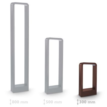 Brilagi - Lampa zewnętrzna LED BARI LED/7W/230V 3000/4000/6000K brązowa IP54 30 cm