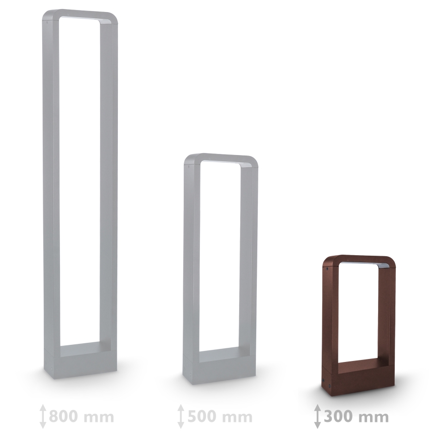 Brilagi - Lampa zewnętrzna LED BARI LED/7W/230V 3000/4000/6000K brązowa IP54 30 cm