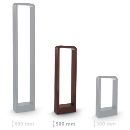 Brilagi - Lampa zewnętrzna LED BARI LED/7W/230V 3000/4000/6000K brązowa IP54 50 cm