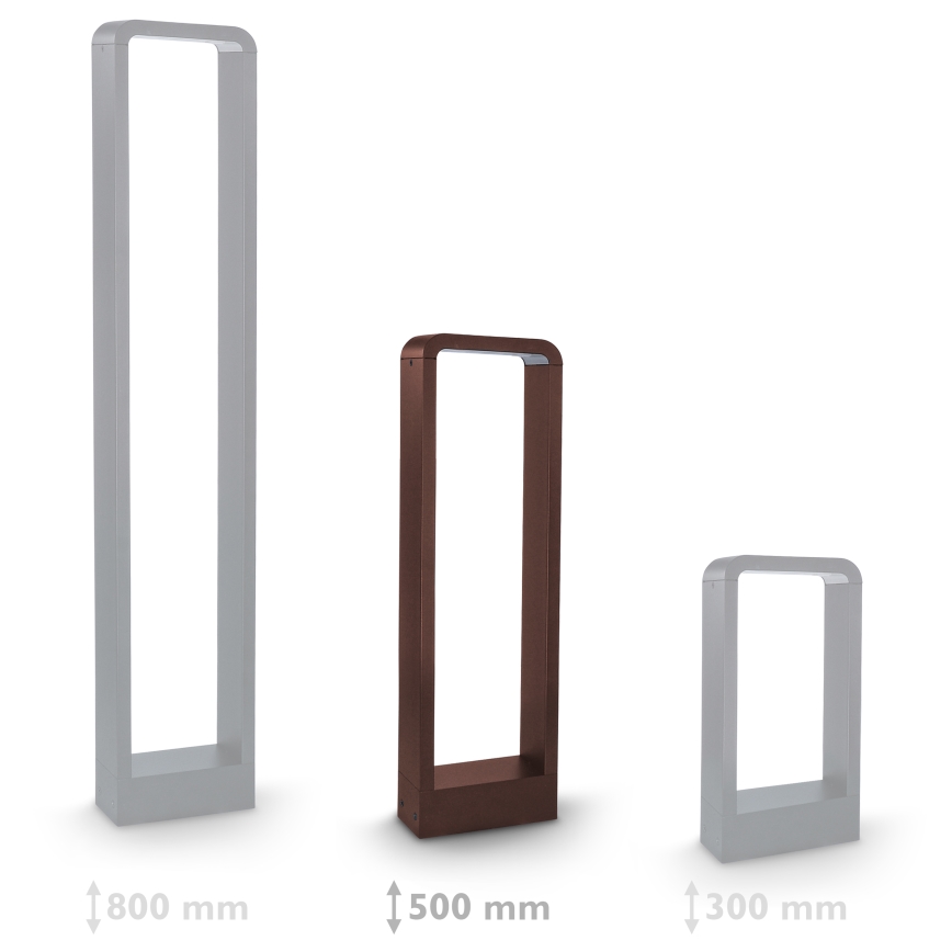 Brilagi - Lampa zewnętrzna LED BARI LED/7W/230V 3000/4000/6000K brązowa IP54 50 cm