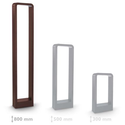 Brilagi - Lampa zewnętrzna LED BARI LED/7W/230V 3000/4000/6000K brązowa IP54 80 cm