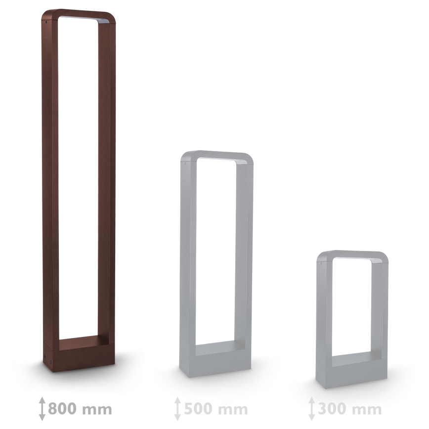 Brilagi - Lampa zewnętrzna LED BARI LED/7W/230V 3000/4000/6000K brązowa IP54 80 cm