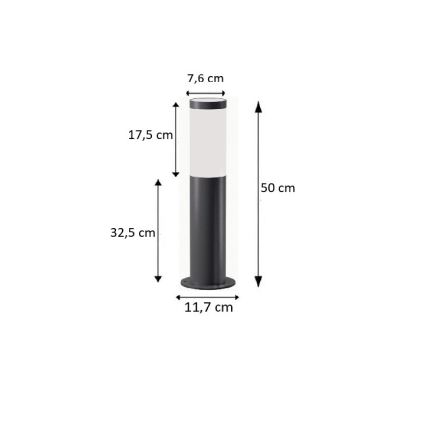 BRILAGI - lampa zewnętrzna LED ELIA 1xE27/7W/230V 4000K IP44 50 cm antracyt