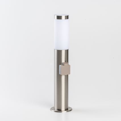 BRILAGI - Lampa zewnętrzna LED z gniazdkiem ELIA 1xE27/7W/230V 4000K IP44 50 cm chrom matowy