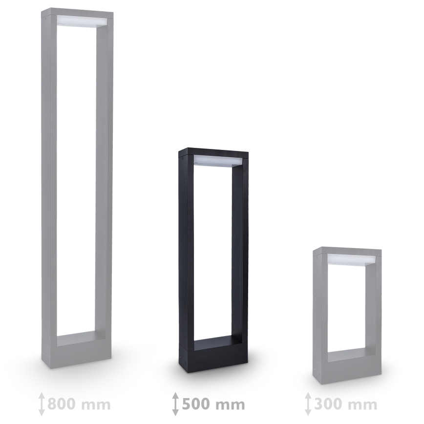 Brilagi - Lampa zewnętrzna LED RAGUSA LED/7W/230V 3000/4000/6000K czarna IP54 50 cm