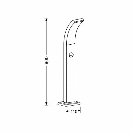 Brilagi - Lampa zewnętrzna LED z czujnikiem ARCELO LED/9W/230V 50 cm IP44