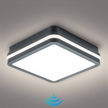 Brilagi - Lampa zewnętrzna LED z czujnikiem BENE LED/18W/230V 22x22 cm antracyt IP54