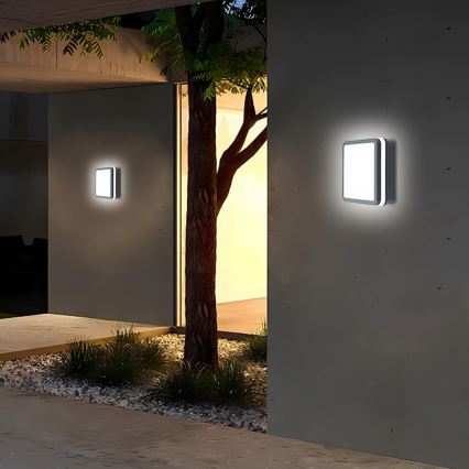 Brilagi - oprawa zewnętrzna LED z czujnikiem BENE LED/18W/230V 22x22 cm antracyt IP54