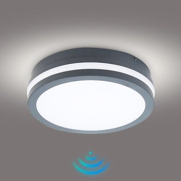 Brilagi - Lampa zewnętrzna LED z czujnikiem BENE LED/18W/230V śr. 22 cm antracyt IP54