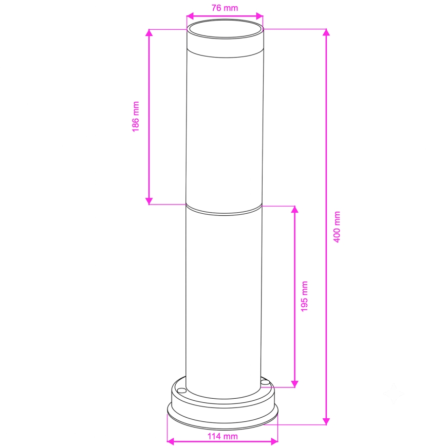 Brilagi - Lampa zewnętrzna NOVA, 1xE27/15W/230V, 40 cm, IP44, antracyt