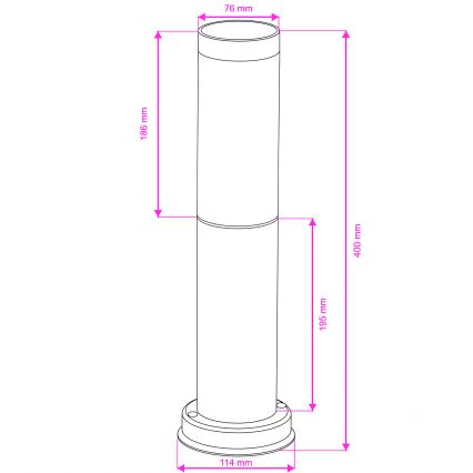 Brilagi - Lampa zewnętrzna NOVA 1xE27/15W/230V 40 cm IP44 matowy chrom
