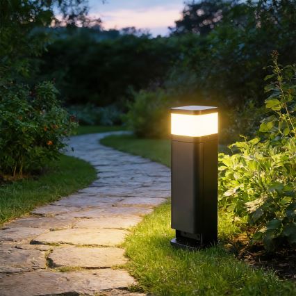 Brilagi - Lampa zewnętrzna z 2 gniazdami SCHUKO PILLAR 1xG9/11W/230V IP44 antracyt