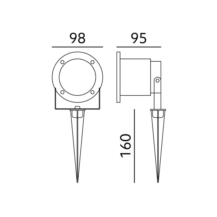 BRILAGI - Lampa zewnętrzna TERRA 1xGU10/50W/230V IP65 rdzawa